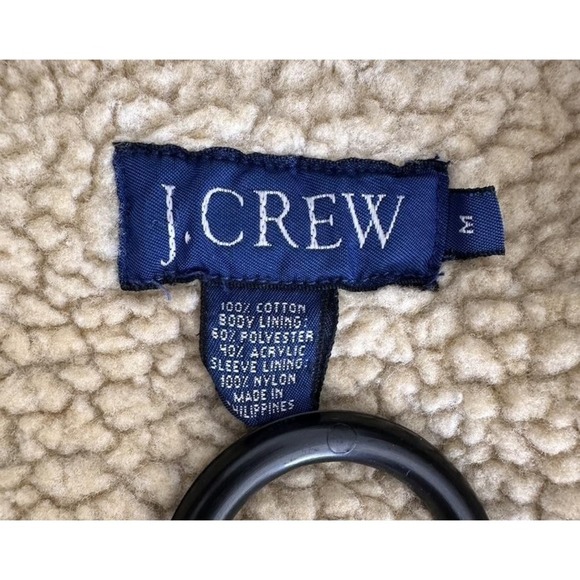 J Crew Jacket Mens Medium Blue Corduroy Sherpa Lined Workwear Barn Coat Winter - Picture 3 of 11